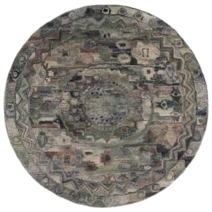 Safavieh Anatolia 6'-0&quot x 6'-0&quot Polyester Hand Tufted Rug in Gray / Green