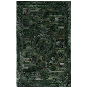 Safavieh Anatolia 8'-0&quot x 10'-0&quot Polyester Hand Tufted Rug in Green / Gray