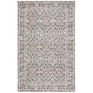 Safavieh Antiquity 6'-0&quot x 9'-0&quot Wool and Polyester Hand Tufted RuginBrown/Ivory