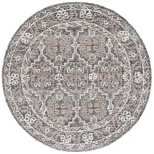 Safavieh Antiquity 6'-0&quot x 6'-0&quot Wool and Polyester Hand Tufted RuginBrown/Ivory