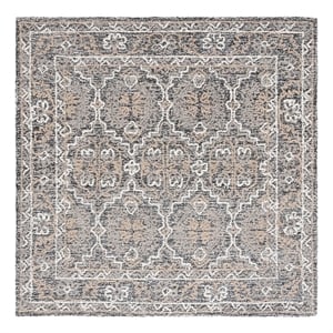 Safavieh Antiquity 6'-0&quot x 6'-0&quot Wool and Polyester Hand Tufted RuginBrown/Ivory