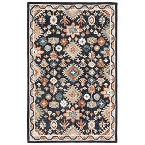 Safavieh Aspen 10'-0&quot x 14'-0&quot Wool and Cotton Hand Tufted Rug in Black / Rust
