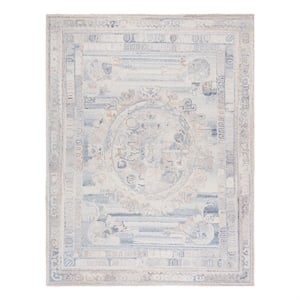 Safavieh Aubusson 8'-0&quot x 10'-0&quot Wool and Cotton Hand Tufted Rug in Gray / Ivory