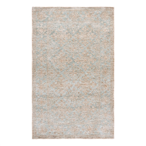 Safavieh Audrey 4'-0&quot x 6'-0&quot Polyester Hand Tufted Rug in Teal / Beige