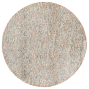 Safavieh Audrey 6'-0&quot x 6'-0&quot Polyester Hand Tufted Rug in Teal / Beige