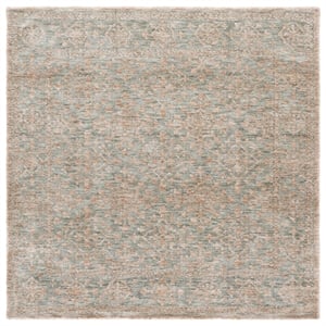 Safavieh Audrey 6'-0&quot x 6'-0&quot Polyester Hand Tufted Rug in Teal / Beige