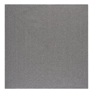 Safavieh Braided 6'-0&quot x 6'-0&quot Polypropylene Hand Woven Rug in Dark Gray