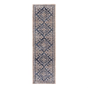 Safavieh Audrey 2'-3&quot x 8'-0&quot Polyester Hand Tufted Rug in Blue / Beige