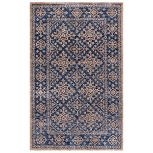 Safavieh Audrey 9'-0&quot x 12'-0&quot Polyester Hand Tufted Rug in Blue / Beige