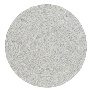 Safavieh Braided 5'-0&quot x 5'-0&quot Polypropylene Hand Woven Rug in Ivory / Green