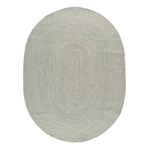 Safavieh Braided 8'-0&quot x 10'-0&quot Polypropylene Hand Woven Rug in Ivory / Green