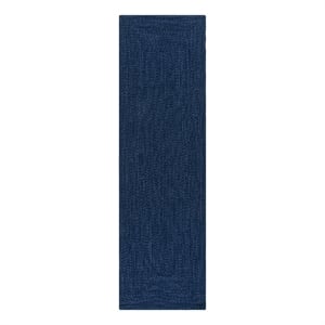 Safavieh Braided 2'-3&quot x 8'-0&quot Polypropylene Hand Woven Rug in Navy