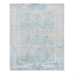 Safavieh Bedford 10'-0&quot x 14'-0&quot Wool Hand Loomed Rug in Turquoise / Ivory