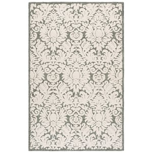 Safavieh Blossom 6'-0&quot x 9'-0&quot Wool and Cotton Hand Tufted Rug in Green / Ivory