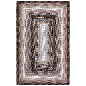 Safavieh Braided 2'-0&quot x 3'-0&quot Polypropylene Hand Woven Rug in Brown/Multi-Color