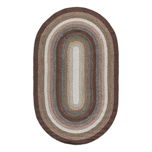 Safavieh Braided 6'-0&quot x 8'-0&quot Polypropylene Hand Woven Rug in Brown/Multi-Color