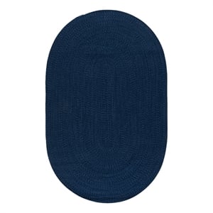Safavieh Braided 5'-0&quot x 8'-0&quot Polypropylene Hand Woven Rug in Navy