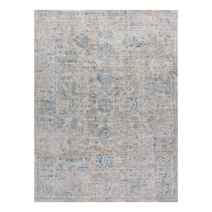 Safavieh Bedford 9'-0&quot x 12'-0&quot Cotton Hand Loomed Rug in Beige / Blue