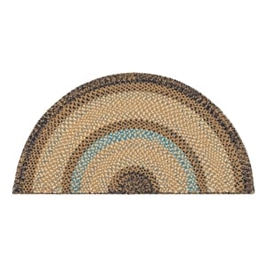 Safavieh Braided 2'-0&quot x 4'-0&quot Polypropylene Hand Woven Rug in Brown / Navy