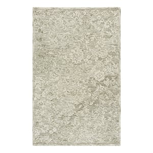Safavieh Blossom 4'-0&quot x 6'-0&quot Wool and Cotton Hand Tufted Rug in Sage / Ivory