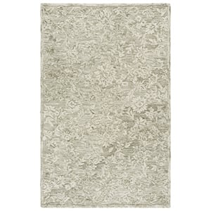 Safavieh Blossom 6'-0&quot x 9'-0&quot Wool and Cotton Hand Tufted Rug in Sage / Ivory