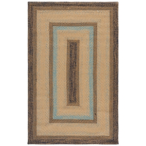 Safavieh Braided 6'-0&quot x 9'-0&quot Polypropylene Hand Woven Rug in Brown / Navy