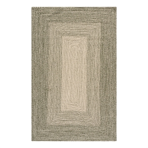 Safavieh Braided 4'-0&quot x 6'-0&quot Polypropylene Hand Woven Rug in Beige / Green