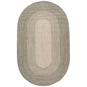 Safavieh Braided 6'-0&quot x 8'-0&quot Polypropylene Hand Woven Rug in Beige / Green