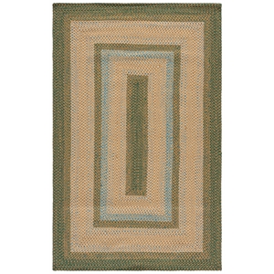 Safavieh Braided 6'-0&quot x 9'-0&quot Polypropylene Hand Woven Rug in Brown / DarkGreen