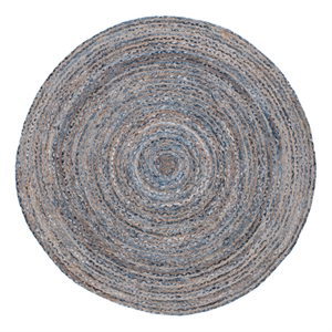Safavieh Cape Cod 5'-0&quot x 5'-0&quot Jute and Cotton Hand Woven Rug in Blue / Natural