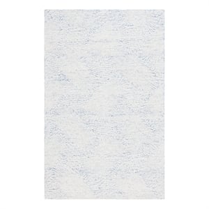 Safavieh Ebony 9'-0&quot x 12'-0&quot Wool and Cotton Hand Tufted Rug in Blue / Ivory