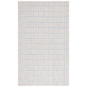 Safavieh Ebony 2'-0&quot x 3'-0&quot Wool  Hand Tufted Rug in Silver / Ivory