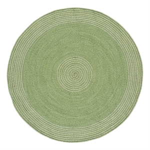 Safavieh Braided 5'-0&quot x 5'-0&quot Wool  Hand Woven Rug in Green / Ivory