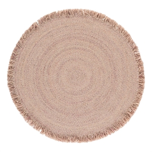 Safavieh Braided 5'-0&quot x 5'-0&quot Wool  Hand Woven Rug in Pink