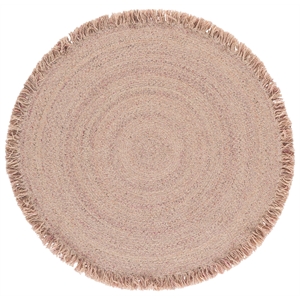 Safavieh Braided 6'-0&quot x 6'-0&quot Wool  Hand Woven Rug in Pink