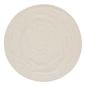 Safavieh Braided 5'-0&quot x 5'-0&quot Wool  Hand Woven Rug in Beige