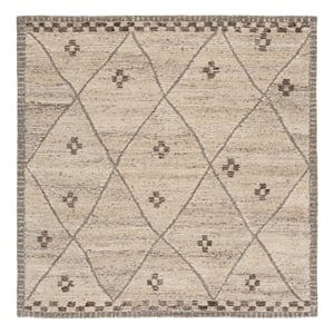 Safavieh Casablanca Shag 6'-0&quot x 6'-0&quot Wool Hand Tufted Rug in Natural / Beige