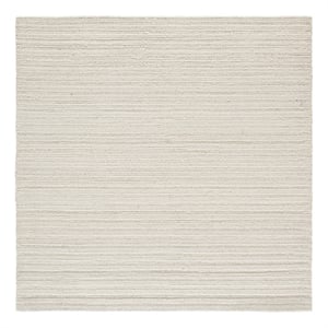 Safavieh Ebony 6'-0&quot x 6'-0&quot Wool and Cotton Hand Tufted Rug in Ivory