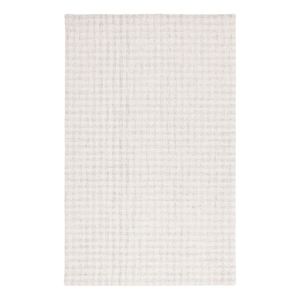 Safavieh Ebony 2'-3&quot x 5'-0&quot Wool and Cotton Hand Tufted Rug in Light Gray/Ivory
