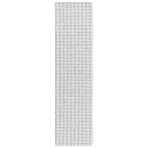 Safavieh Ebony 2'-3&quot x 13'-0&quot Wool and Cotton Hand Tufted Rug in Blue / Ivory