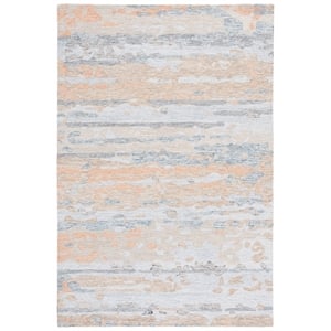 Safavieh Ebony 8'-0&quot x 10'-0&quot Wool and Cotton Hand Tufted Rug in Gray / Rust