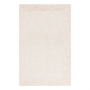 Safavieh Ebony 2'-3&quot x 5'-0&quot Wool and Cotton Hand Tufted Rug in Ivory / Beige
