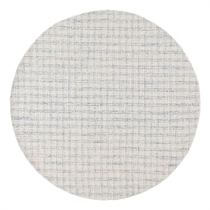 Safavieh Ebony 9'-0&quot x 9'-0&quot Wool and Cotton Hand Tufted Rug in Blue / Ivory