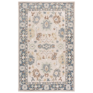 Safavieh Ebony 3'-0&quot x 5'-0&quot Wool and Cotton Hand Tufted Rug in Beige / Gray