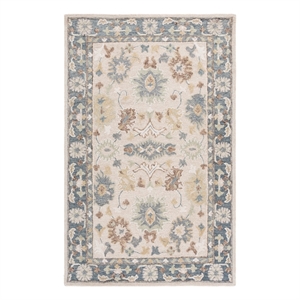 Safavieh Ebony 5'-0&quot x 8'-0&quot Wool and Cotton Hand Tufted Rug in Beige / Gray