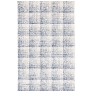 Safavieh Ebony 3'-0&quot x 5'-0&quot Wool and Cotton Hand Tufted Rug in Ivory / Blue