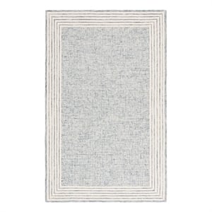 Safavieh Ebony 2'-3&quot x 5'-0&quot Wool and Cotton Hand Tufted Rug in Blue / Ivory