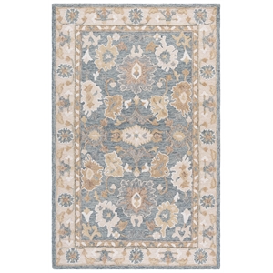 Safavieh Ebony 6'-0&quot x 9'-0&quot Wool and Cotton Hand Tufted Rug in Gray / Beige