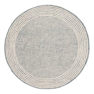 Safavieh Ebony 6'-0&quot x 8'-0&quot Wool and Cotton Hand Tufted Rug in Blue / Ivory