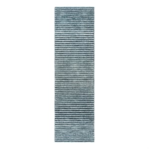 Safavieh Ebony 2'-3&quot x 8'-0&quot Wool  Hand Tufted Rug in Blue